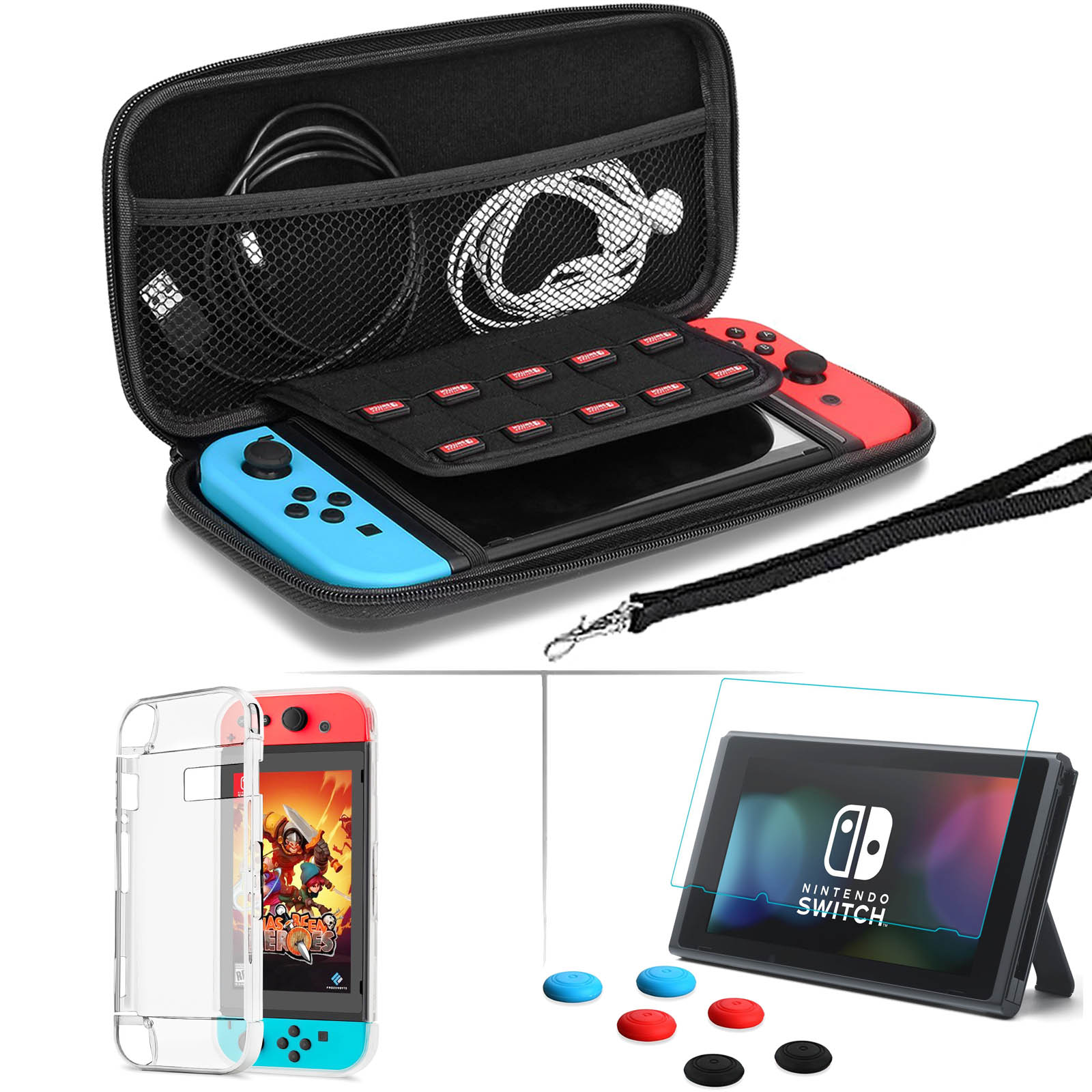 nintendo switch case with game holder