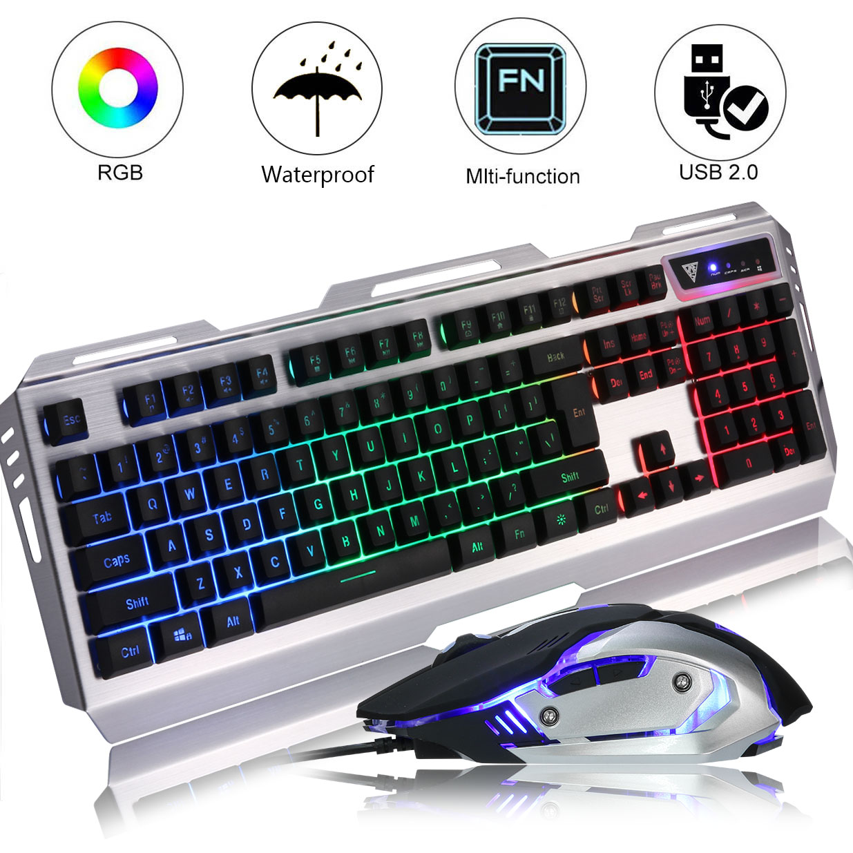 Cool 4000 DPI Mice 6 LED Buttons Wired USB Optical Gaming Mouse For Pro  Gamer_AG