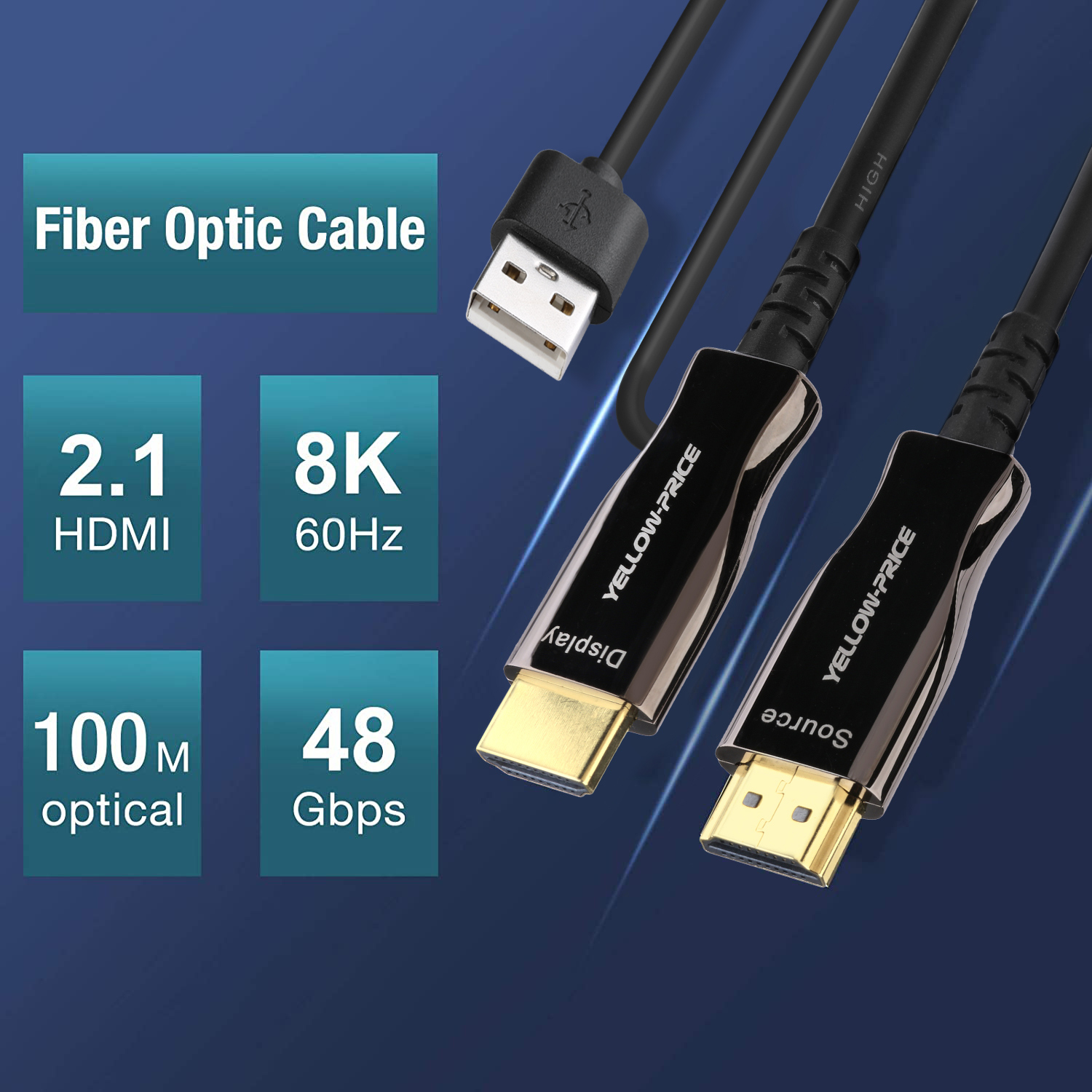 Achetez en gros Câble Occ Câble Hdmi Haute Vitesse 8k, Hdmi 8k, Câble Hdmi  2.1 48gbps Prend En Charge 8k @ 60hz, 4k @ 120hz Chine et Câble Hdmi à 20  USD