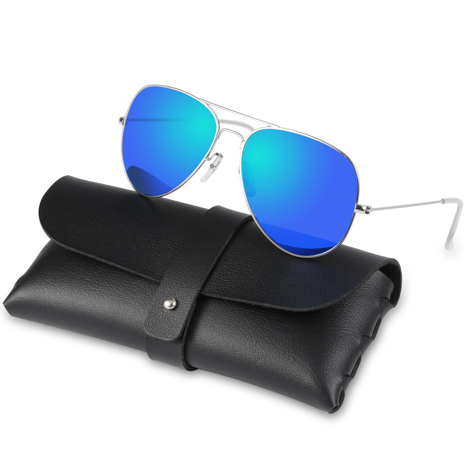 eBay Blue] Lens Aviator Womens Protection, UV Polarized | Stylish Mirrored Sunglasses